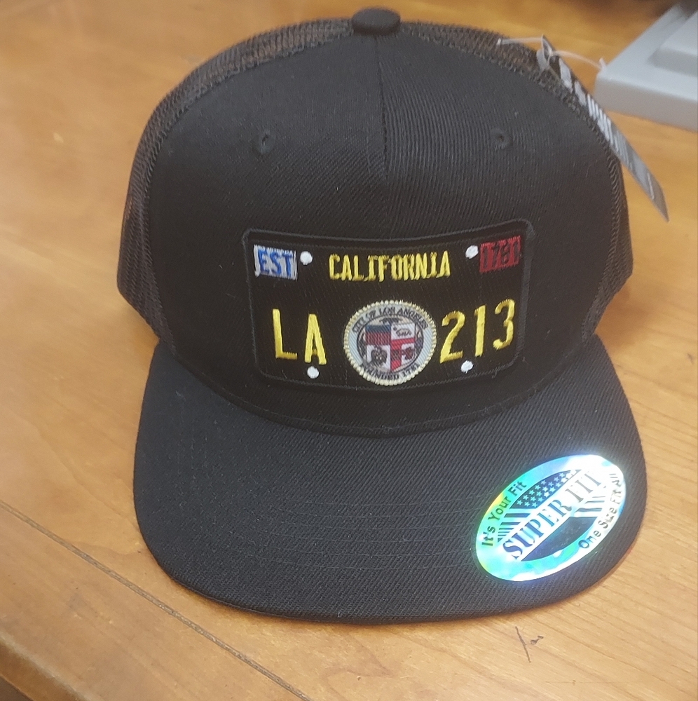 Black California LA 213 Snapback Hat